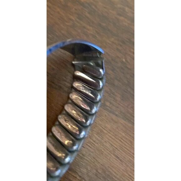 Vintage Silver-Tone Stretch Bracelet Band With Engraved "Billy" Nameplate - Picture 5 of 10